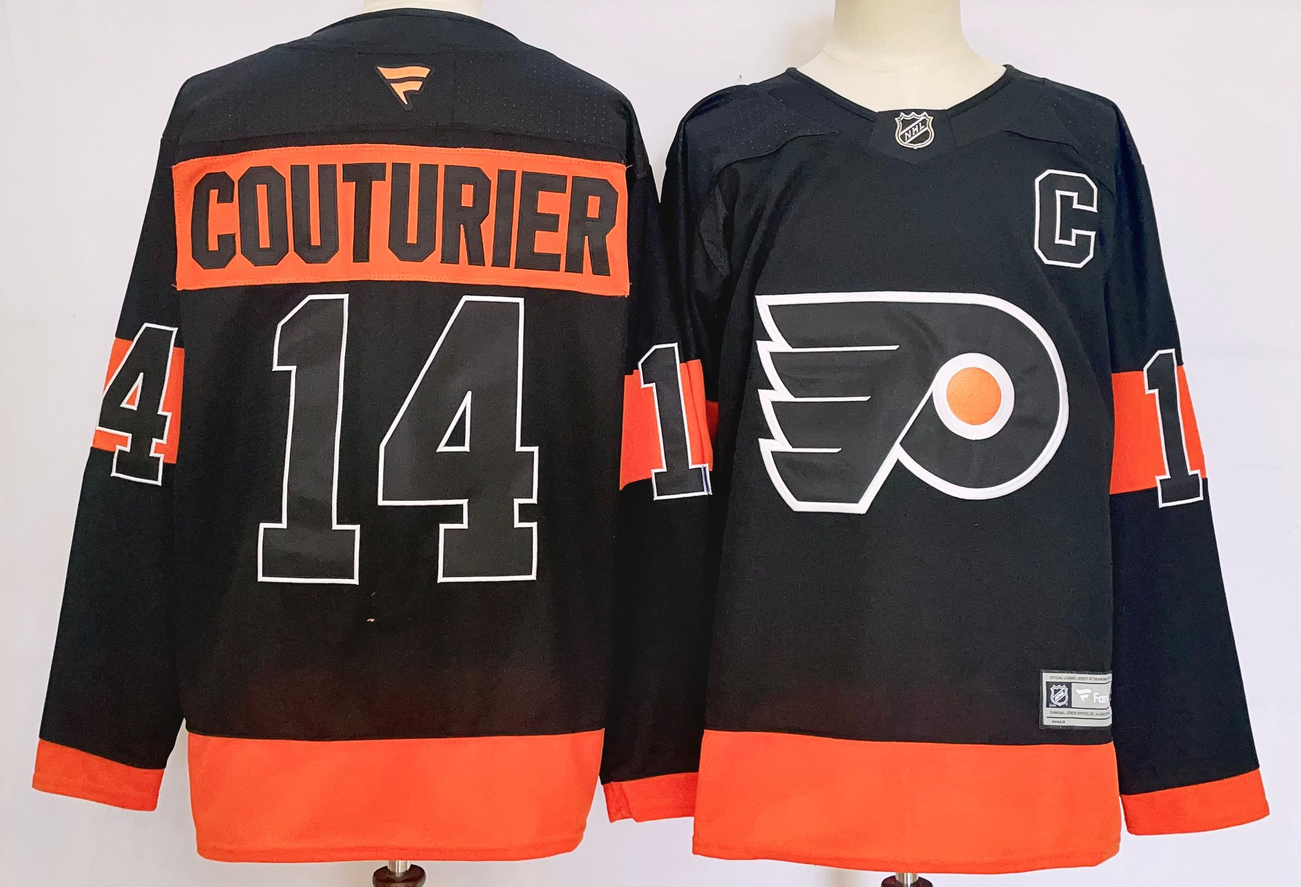 Men Philadelphia Flyers #14 Couturier Black 2025 Home Premier Player NHL Jersey